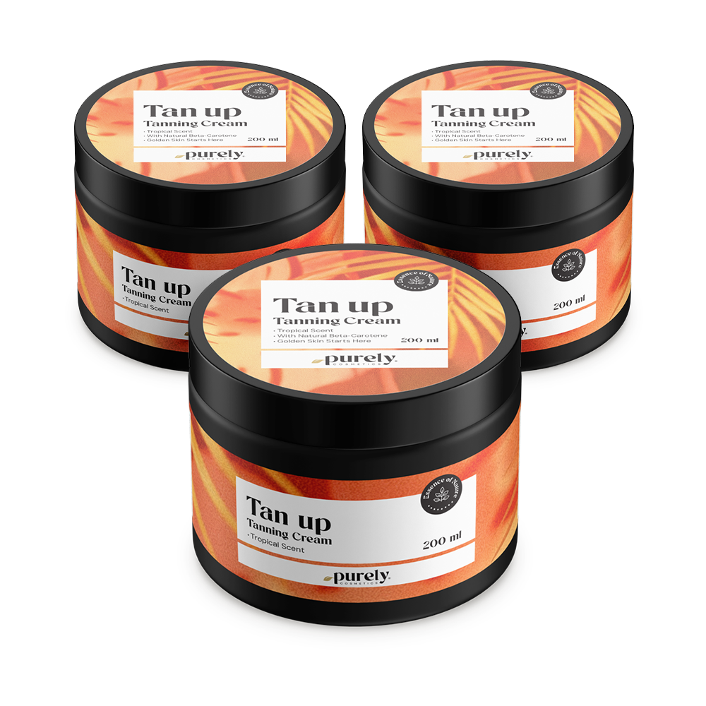 3x Tan Up bruiningscrème – tropic, totaal 600 ml
