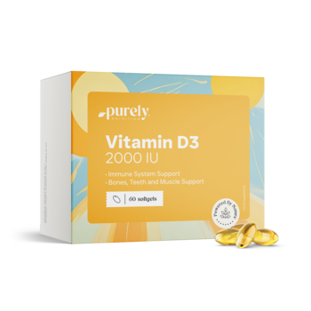 Vitamine D3 2000 IE, 60 zachte capsules
