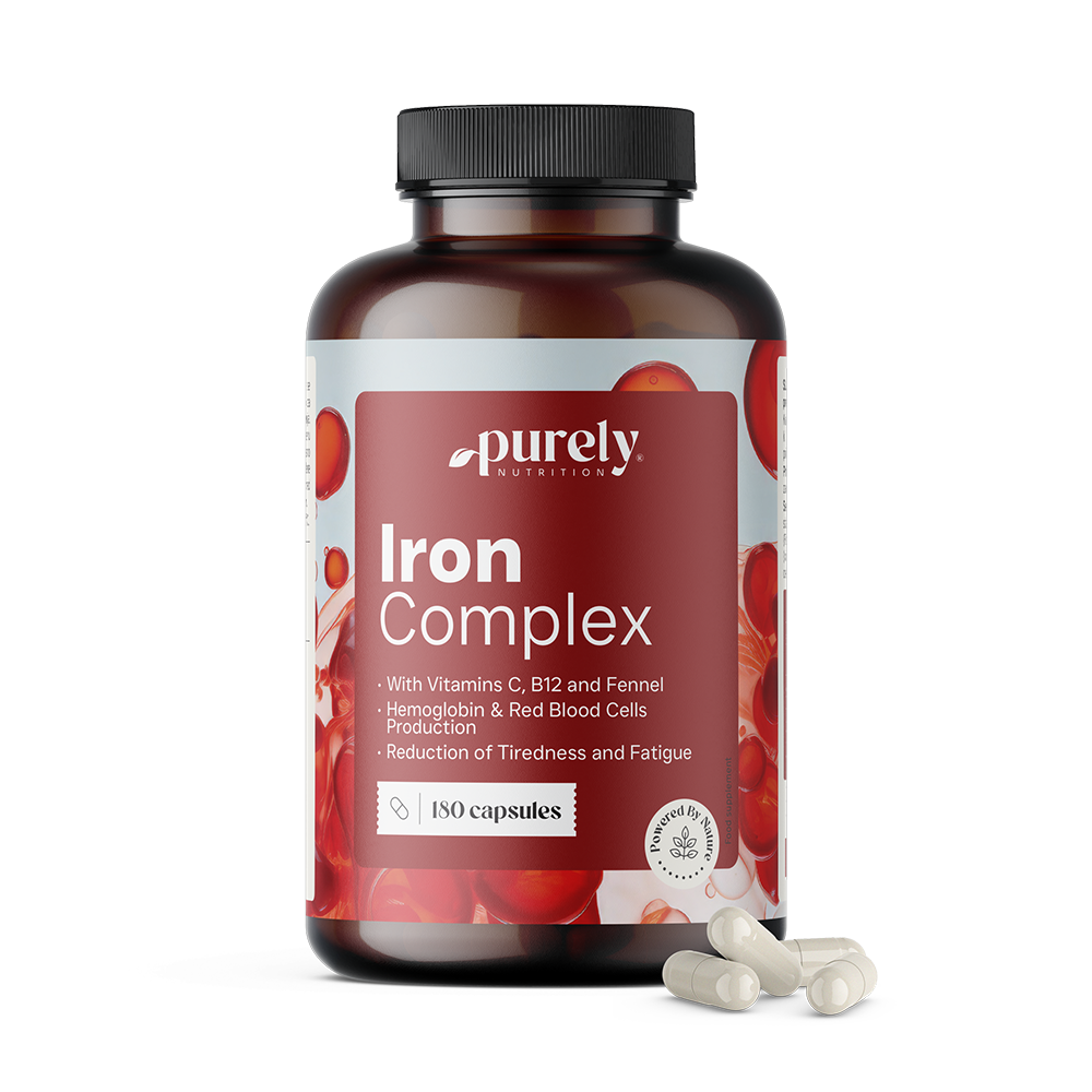 Iron Complex - ijzer met vitamine C en B12, 180 capsules