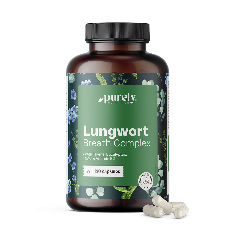 Lungwort Breath Complex - longkruid met tijm en eucalyptus, 180 capsules